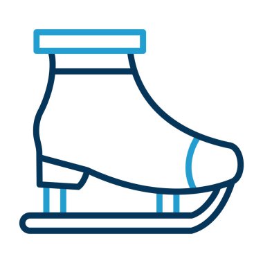 Buz pateni ikonu. Basit vektör illüstrasyonu