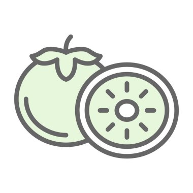 Hurma meyvesi. Web simgesi basit illüstrasyon