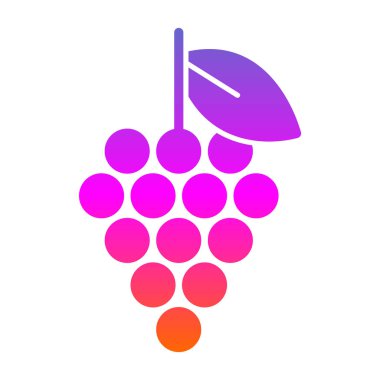 üzüm ikonu vektör illüstrasyonu 