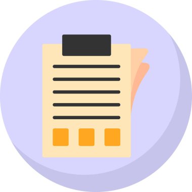 belge simgesi, vektör illüstrasyonu basit tasarım