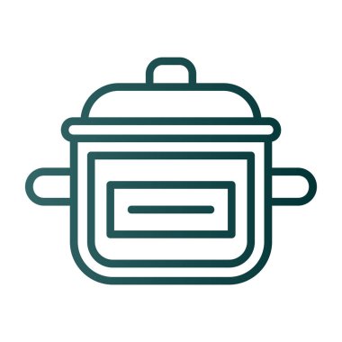 Hot pot simgesinin vektör illüstrasyonu    