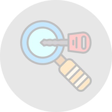 Büyütme cam simgesi, basit vektör illüstrasyonu