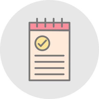 notepad simgesi, vektör illüstrasyonu basit tasarım