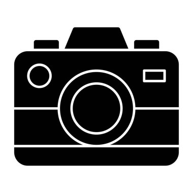 Fotoğraf makinası. Web simgesi basit illüstrasyon