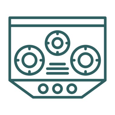 Elektrikli Soba simgesi vektör illüstrasyonu