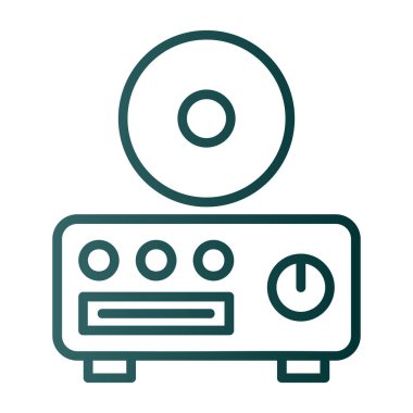 CD çalar simge vektör çizim