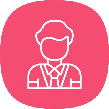 adam düz simge vektör çizim 