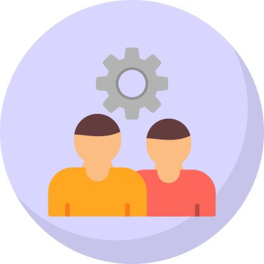 Takım çalışması simgesi, vektör illüstrasyonu