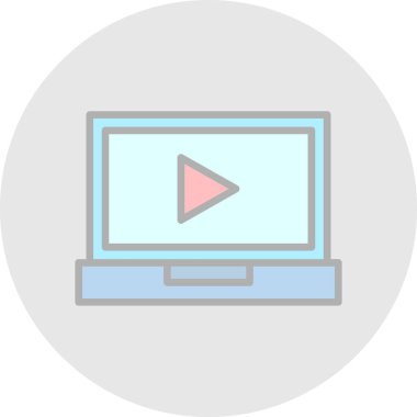 dizüstü bilgisayar simgesi, vektör illüstrasyonu basit tasarım