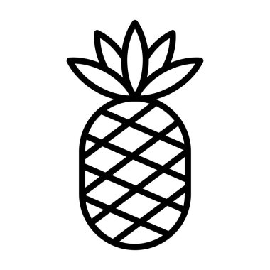 Ananas. Web simgesi basit illüstrasyon 