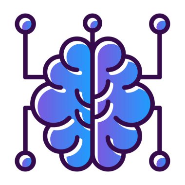 ai Yapay Zeka simgesi ana hatlar biçiminde