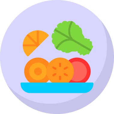 Sağlıklı yiyecekler. Basit illüstrasyon