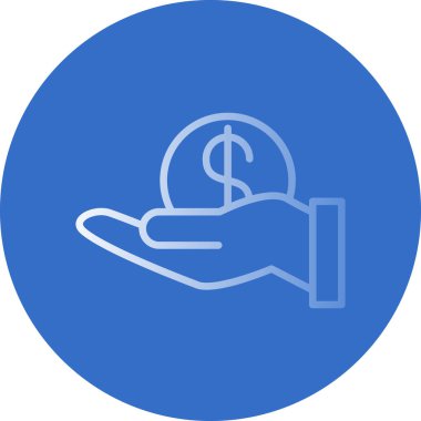 Dolar. Web simgesi basit illüstrasyon