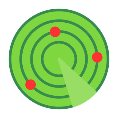 Radar modern simgesinin vektör illüstrasyonu              