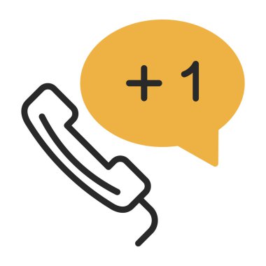 Kanada telefon numarası Web simgesi vektör illüstrasyonu