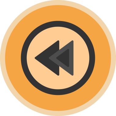 Grafik Geri sarma ikon vektör illüstrasyonu  