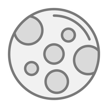 Ay simgesi, vektör illüstrasyonu basit tasarım