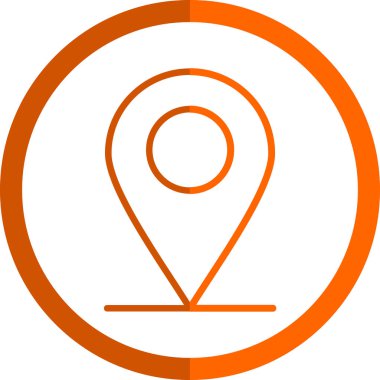 konum pin simgesi vektör illüstrasyonu 