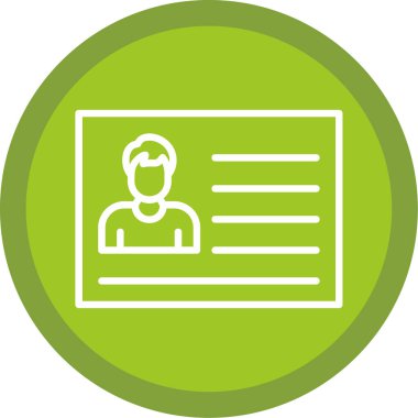 Kartvizit simgesinin vektör illüstrasyonu