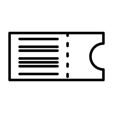 bilet ikonu vektör illüstrasyonu