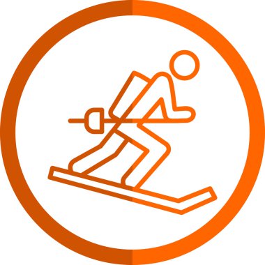 Grafik Kayak ikonu vektör çizimi