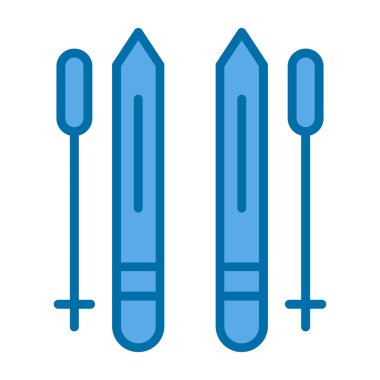 Yaratıcılık ve yazı için iki renkli kalem. vektör illüstrasyonu