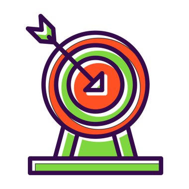 hedef ok simgesi, vektör çizim ile 