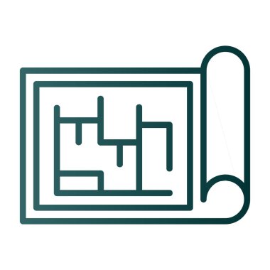 Şablon simgesi, vektör illüstrasyonu basit tasarım