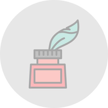 dolmakalem vektör illüstrasyonu, simge