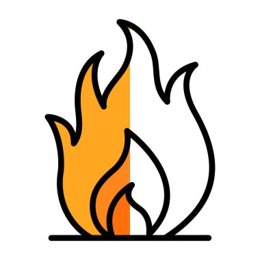 Yangın. Web simgesi basit illüstrasyon