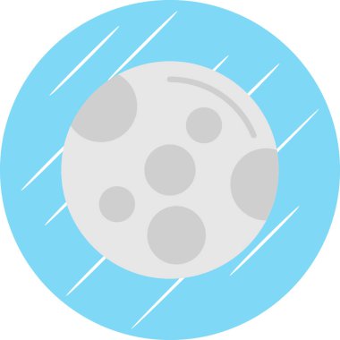 Ay simgesi, vektör illüstrasyonu basit tasarım