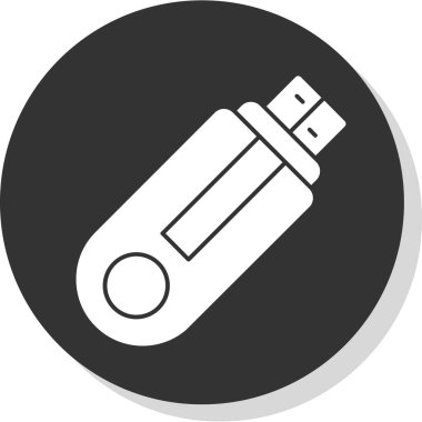 USB web simgesi, vektör çizim 