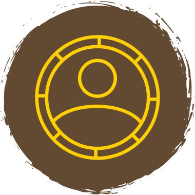 Yuvarlak bir simgenin vektör illüstrasyonu