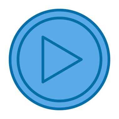 Çal düğmesi simgesi. vektör illüstrasyonu 