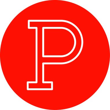 Bir p harfinin vektör illüstrasyonu