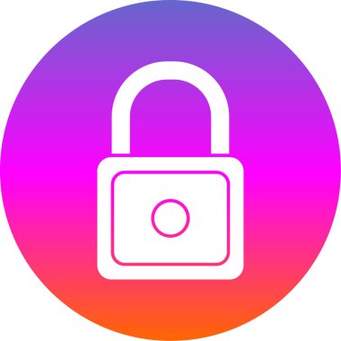 Asma kilit simgesi. web tasarımı için güvenlik kilidi simgesinin karikatür çizimi