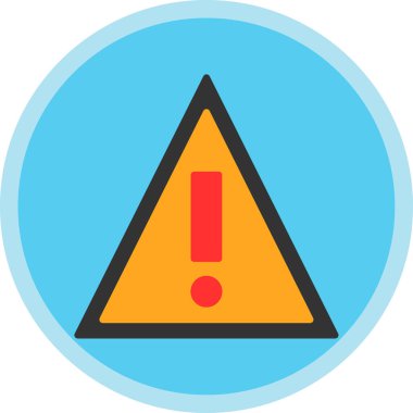 warning sign. web icon simple illustration