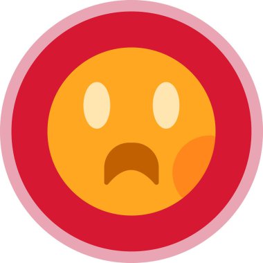 sad face emoticon icon, simple vector illustration 