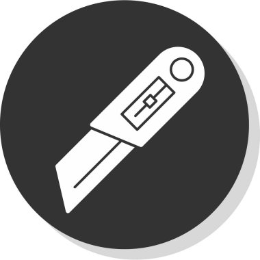 Cutter ağ simgesi vektör illüstrasyonu