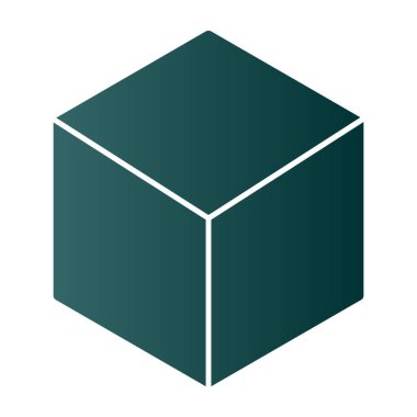 küp simgesi. vektör illüstrasyonu