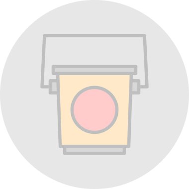 Kova simgesi, vektör illüstrasyonu basit tasarım