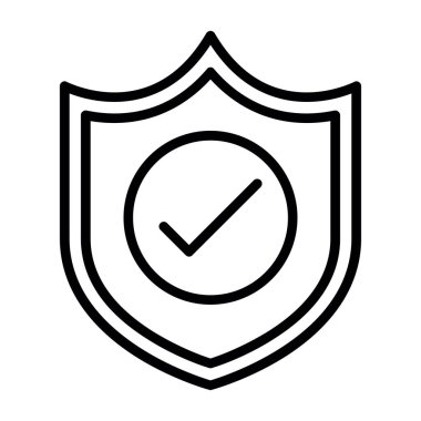 tik vektörü ince çizgi simgesi