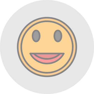 Moda tarzı ve vektör illüstrasyonunda emoji simgesi