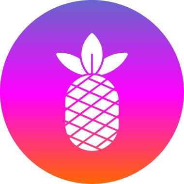 Ananas. Web simgesi basit illüstrasyon 