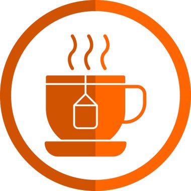 Fincan çay poşeti simge vektör çizim ile