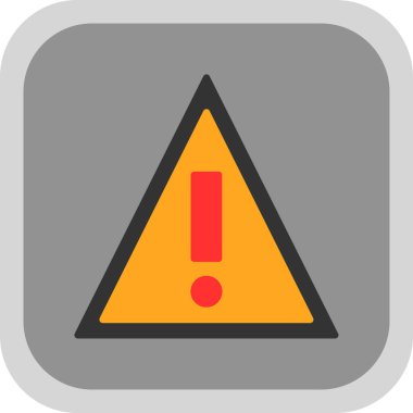 warning sign. web icon simple illustration