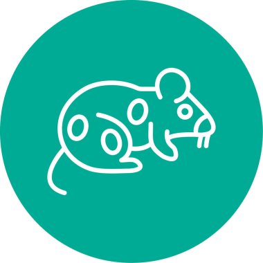 Sıçan! Web simgesi basit illüstrasyon 