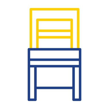 Sandalye. Web simgesi basit illüstrasyon 