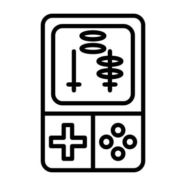 oyun konsolu simgesi, vektör illüstrasyonu, video oyunu sembolü 