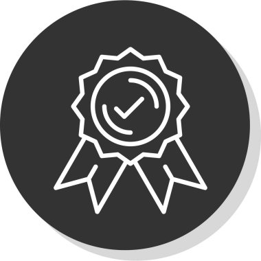 Rozet. Web simgesi basit illüstrasyon